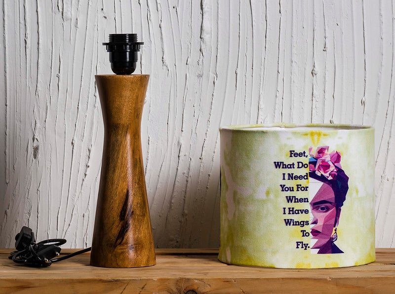Frida Kahlo Wooden Shade Lamp (Round) Soul Dreams
