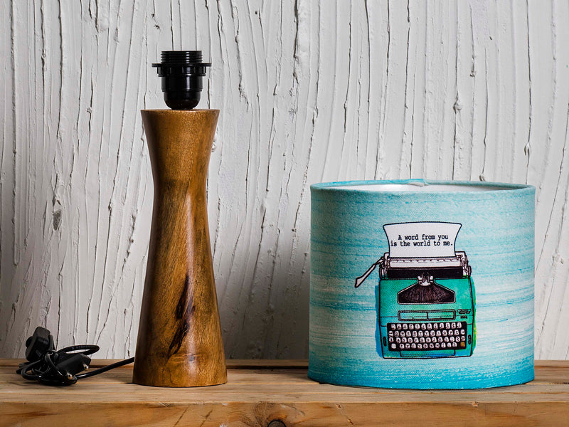Typewriter Wooden Shade Lamp Soul Dreams