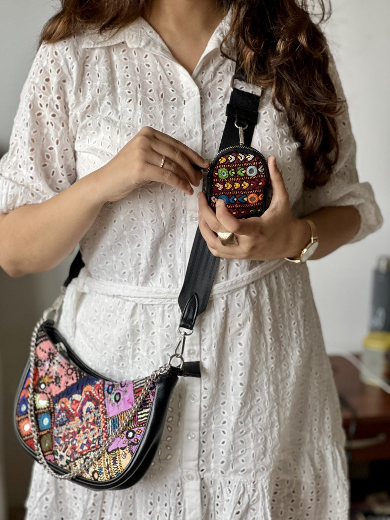 [PRE-ORDER] Two Faced Boho Bag BLACK - Soul Dreams