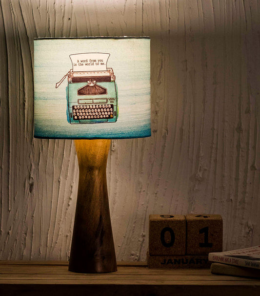 Typewriter Wooden Shade Lamp Soul Dreams